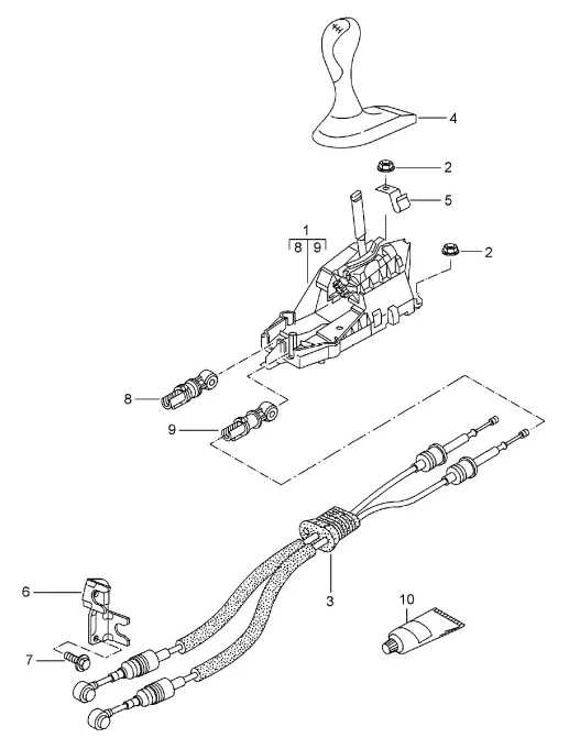 (New) 911/Boxster/Cayman Manual Transmission Shift Cable Ball End Left - 1999-12 2