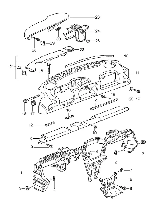(New) 911/Boxster Defroster Trim Left Black 2000-05 2