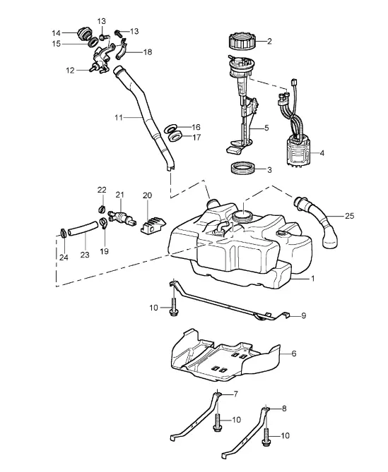(New) 911/Boxster Fuel Pump 1997-01 2