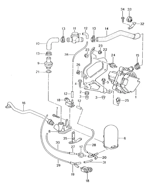(New) 911/Boxster Secondary Air Injection Pump 2000-05 2