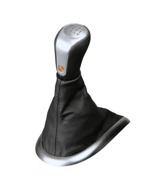 (New) 911, Boxster, Shift Knob Black Leather/Aluminum - 2003-05 1