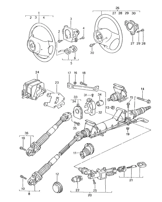 (New) 911/Boxster Steering Column Lock Housing 1997-05 2