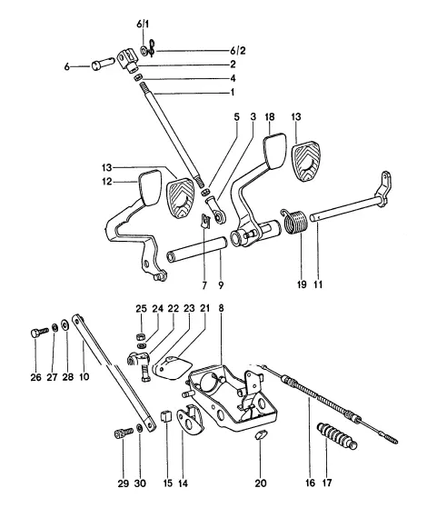 (New) 911 Brake Pedal Push Rod Swivel - 1975-89 1