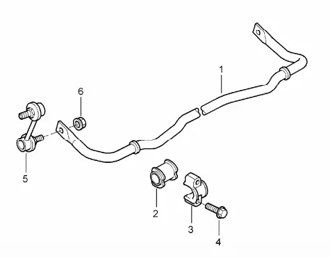 (New) 911 Carrera, Carrera S, Rear Sway Bar Link Right 2005-13 2