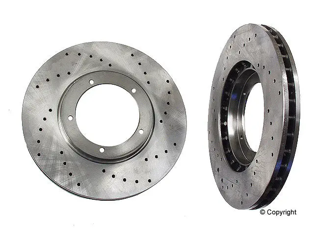 (New) 911 Carrera Front Left Or Right Sport Drilled Brake Rotor - 1984-89 1