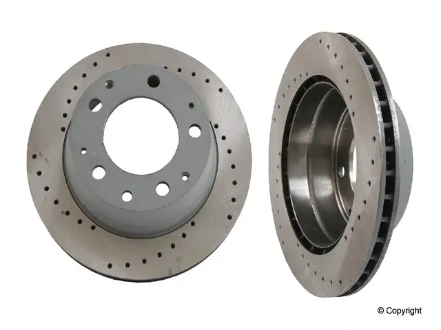 (New) 911 Carrera Rear Left Or Right Sport Drilled Brake Rotor - 1984-89 1