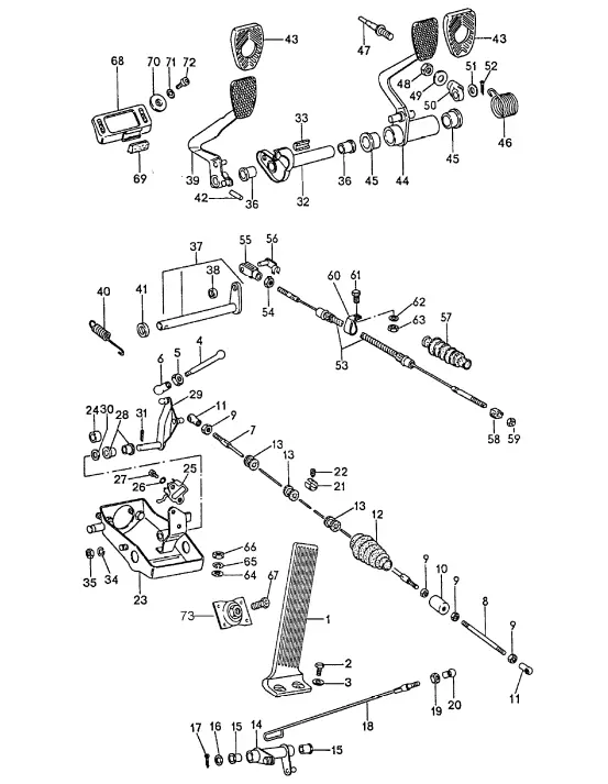 (New) 911 Clutch Pedal Shaft 1976-77 2