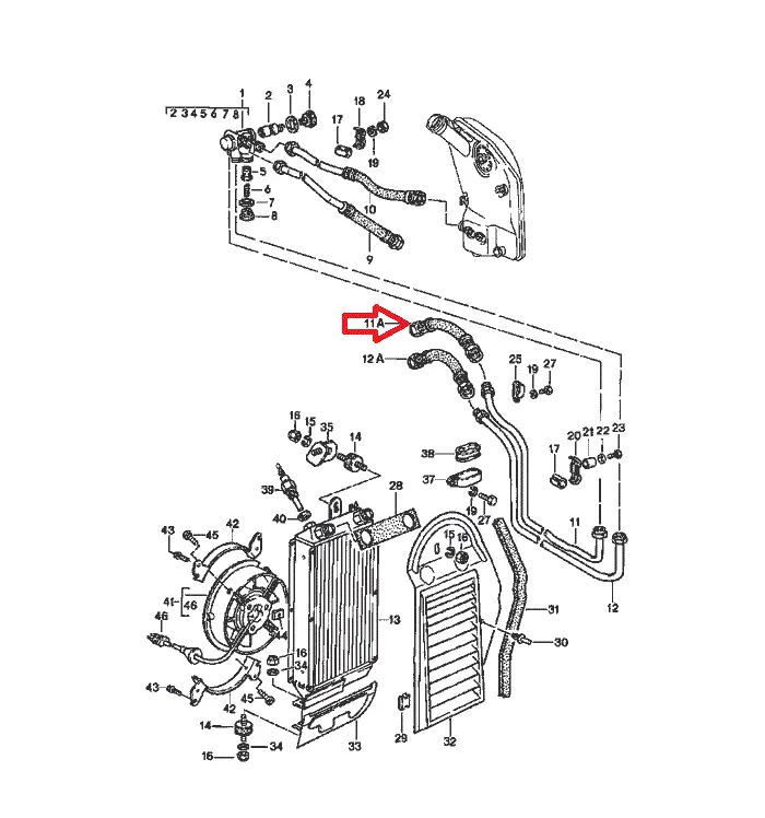 (New) 911 Engine Oil Return To Front Cooler Line - 1980-89 2