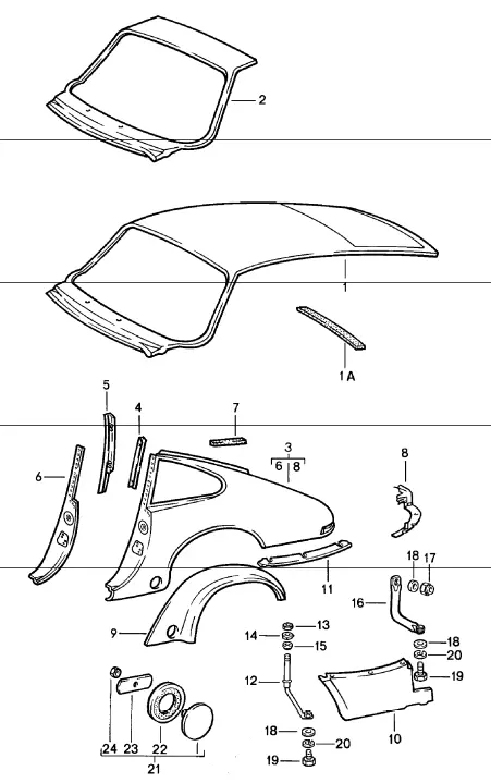 (New) 911 Fender Support Bracket 1974-89 2
