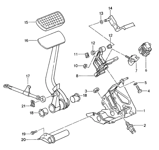 (New) 911 Foot Brake Lever - 1995-98 2