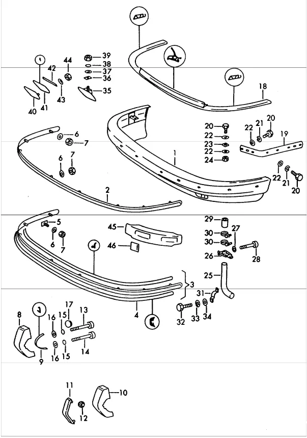 (New) 911 Front Bumper Bracket - 1965-68 2