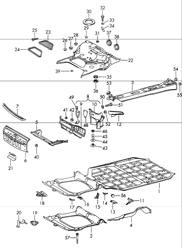 (New) 911 Front Latch Panel 1965-67 1