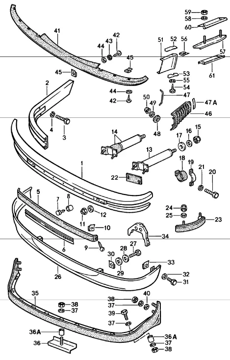 (New) 911 Front Or Rear Bumper Shock Base - 1974-89 2