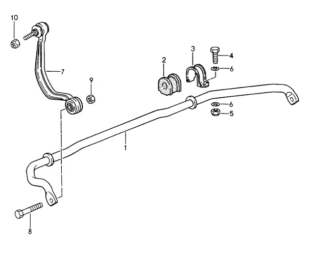 (New) 911 Front Sway Bar Drop Link Right - 1995-98 2