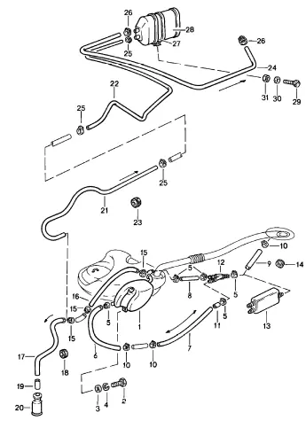 (New) 911 Fuel Hose Connector - 1974-83 2