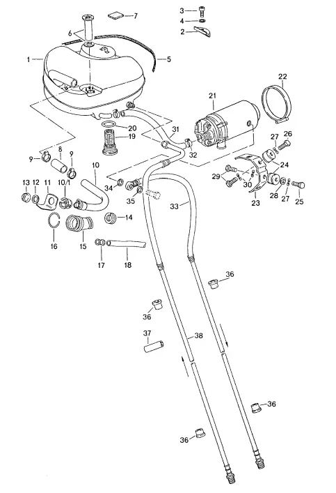 (New) 911 Fuel Pump Rubber Buffer 1974-89 1