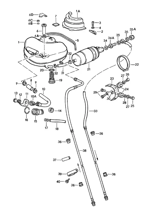 (New) 911 Fuel Return Line - 1980-89 2