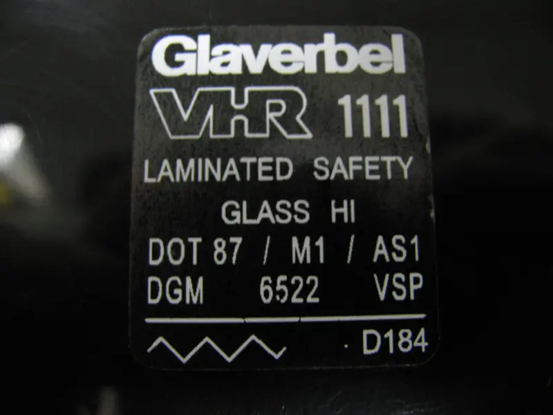 (New) 911 Glaverbel Window Decal 1