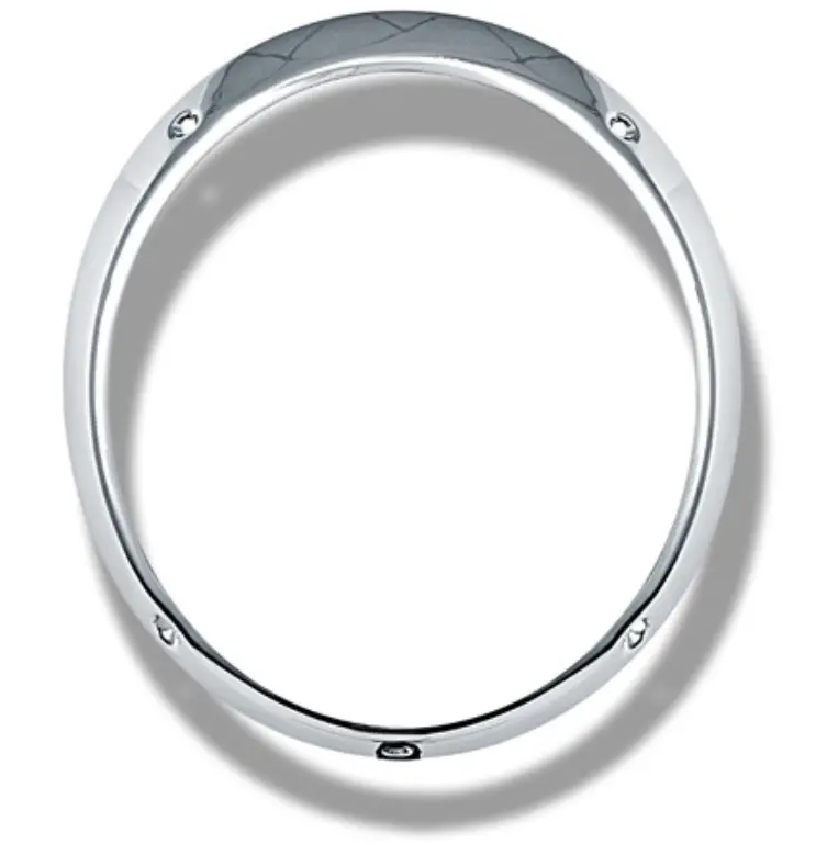 (New) 911 H1 Chrome Headlight Trim Ring - 1965-72 1