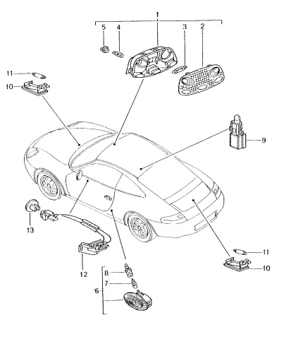 (New) 911 Interior Light 2002-05 2