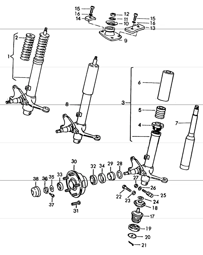 (New) 911 Koni Front Strut Insert - 1970-73 1