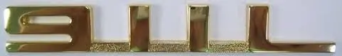 (New) 911 L Gold Block Engine Lid Emblem - 1968-69 1