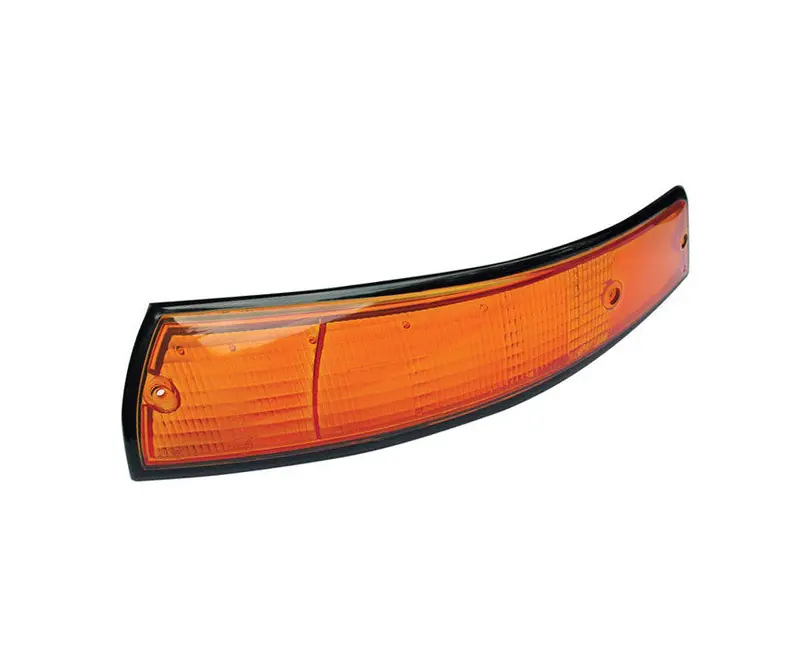 (New) 911 Left Front Usa Turn Signal Lens With Black Trim - 1973 1