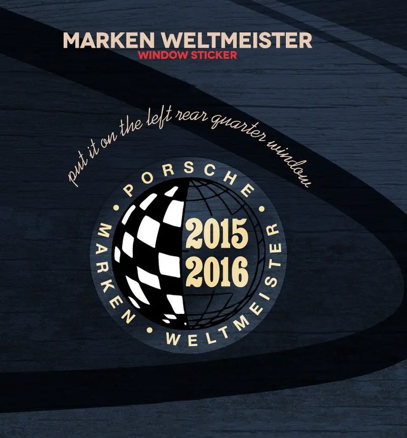 (New) 911 Marken Weltmeister Decal - 2015-16 1