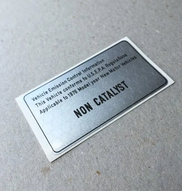 (New) 911 Non-Catalyst Decal - 1976 1