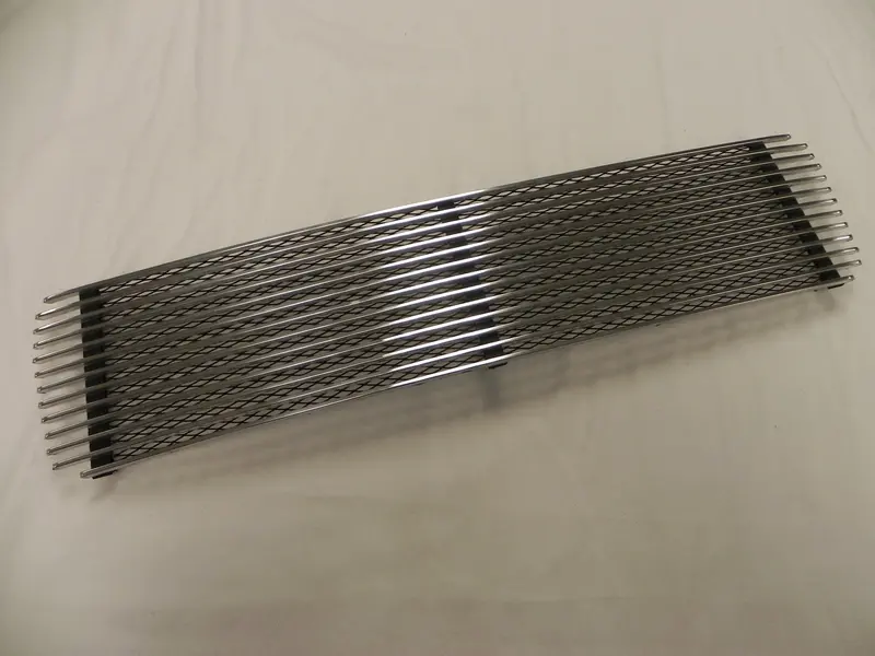 (New) 911 Or 912 Silver 3 Bar Engine Lid Grille - 1968-69 1