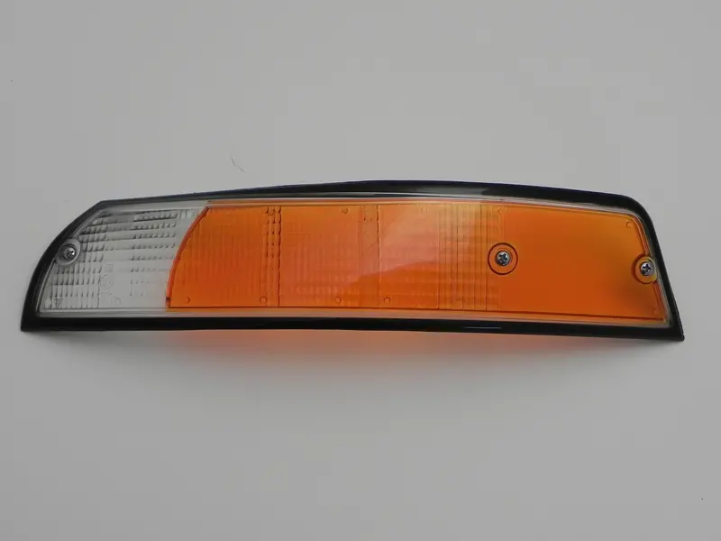 (New) 911 Porsche European Left Front Turn Signal Lens With Black Trim - 1973 1