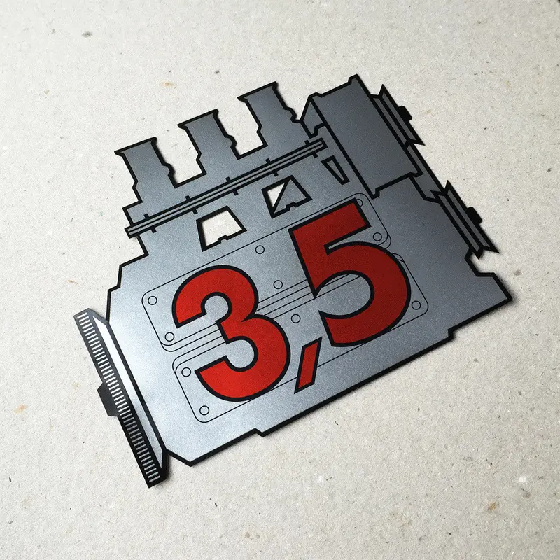 (New) 911 Rear Window 3.5L Engine Decal 1