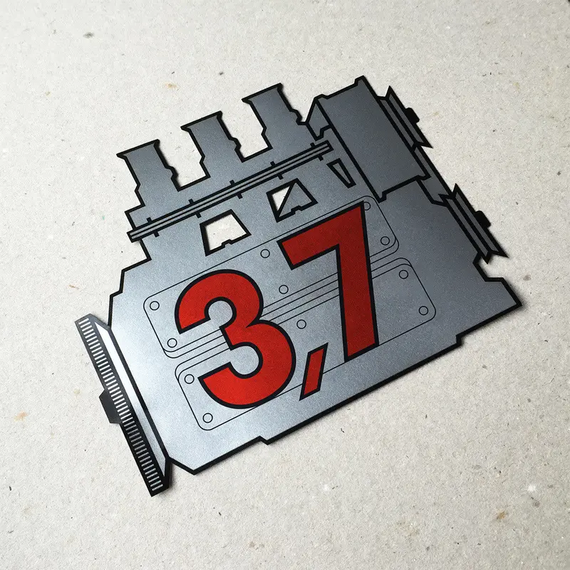 (New) 911 Rear Window 3.7L Engine Decal 1