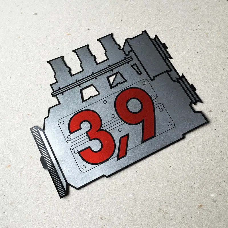 (New) 911 Rear Window 3.9L Engine Decal 1