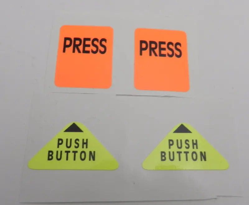 (New) 911 Seat Belt Latch Decal Set - 1972-73 1