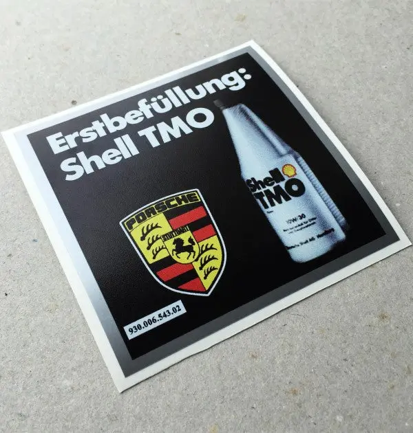 (New) 911 Shell Tmo Air Cleaner Decal W/ Silver Border 8 X 8Cm - 1984-89 1