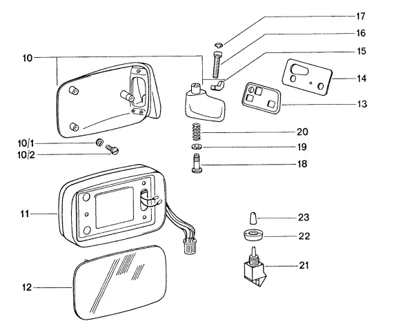 (New) 911 Side Mirror Screw And Washer 1976-89 1