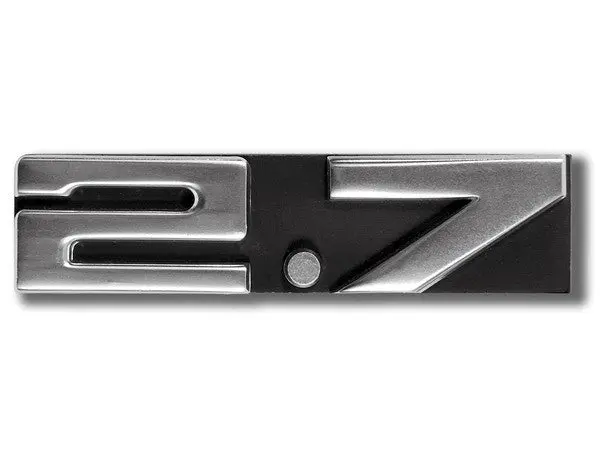 (New) 911 Silver "2.7" On Engine Lid Grille Emblem - 1973-74 1