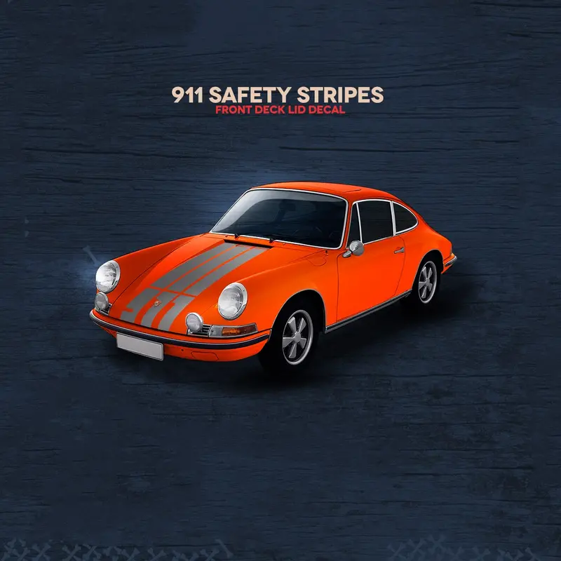(New) '911' Single-Colored Front Hood Decal - 1974-89 1