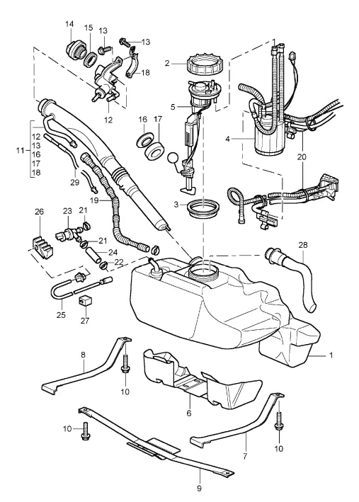 (New) 911 Suction Jet Pump Set 1998-05 2
