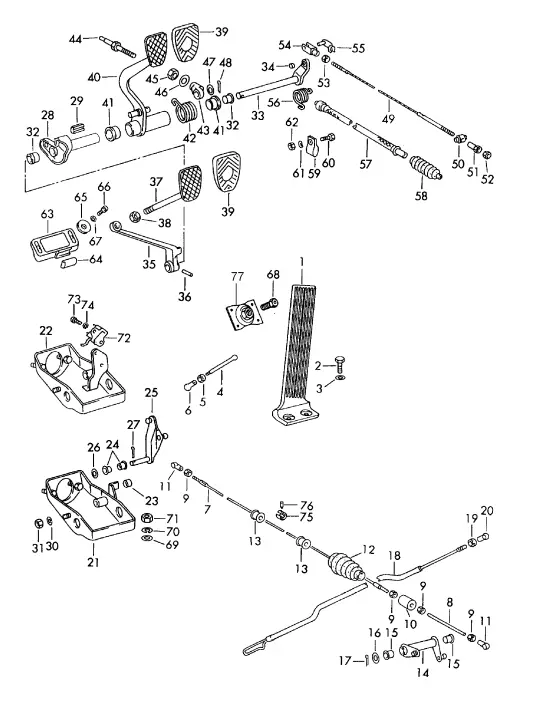 (New) 911 Throttle Reverse Lever - 1969-71 2