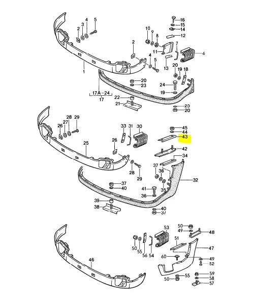 (New) 911/Turbo Front Or Rear Fender Seal - 1976-89 2