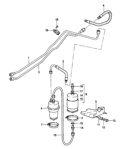 (New) 911Sc Rear Fuel Pressure Line - 1980-83 2