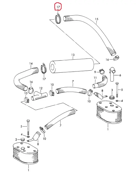 (New) 912 Air Hose Tie Wrap - 1965-69 1