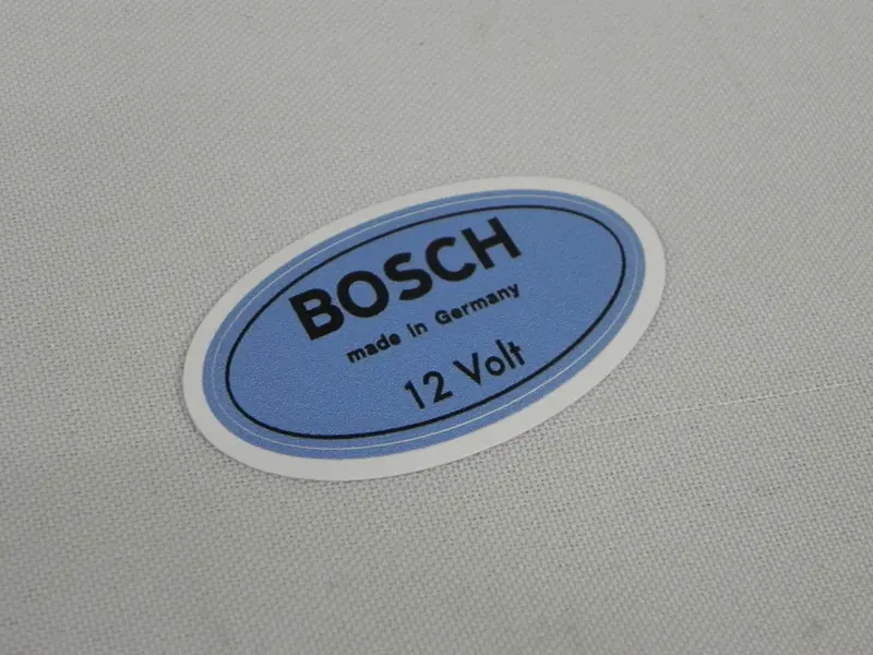(New) 912 Blue Bosch 12V Ignition Coil Decal - 1967-69 1