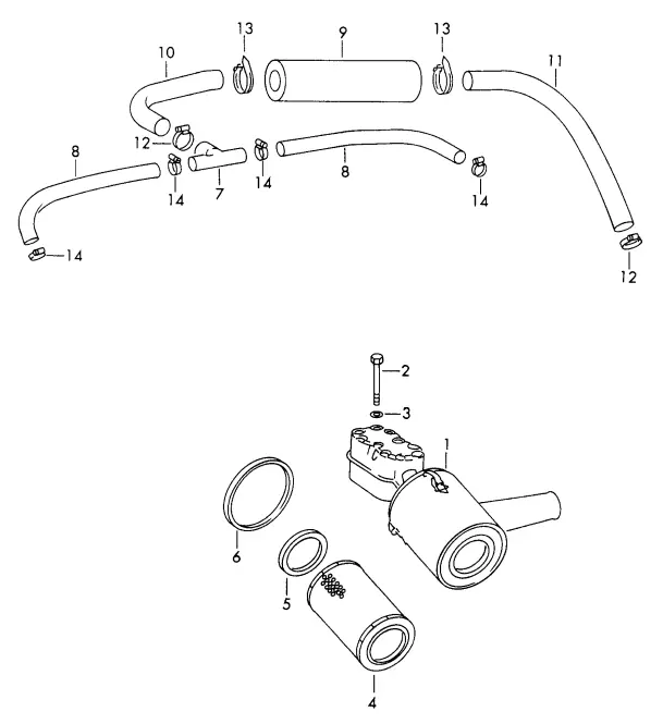(New) 912 Pre-Heat Hose - 1966-69 2