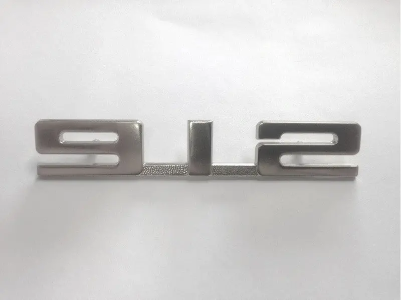 (New) 912 Silver Engine Lid  Emblem - 1967-69 1