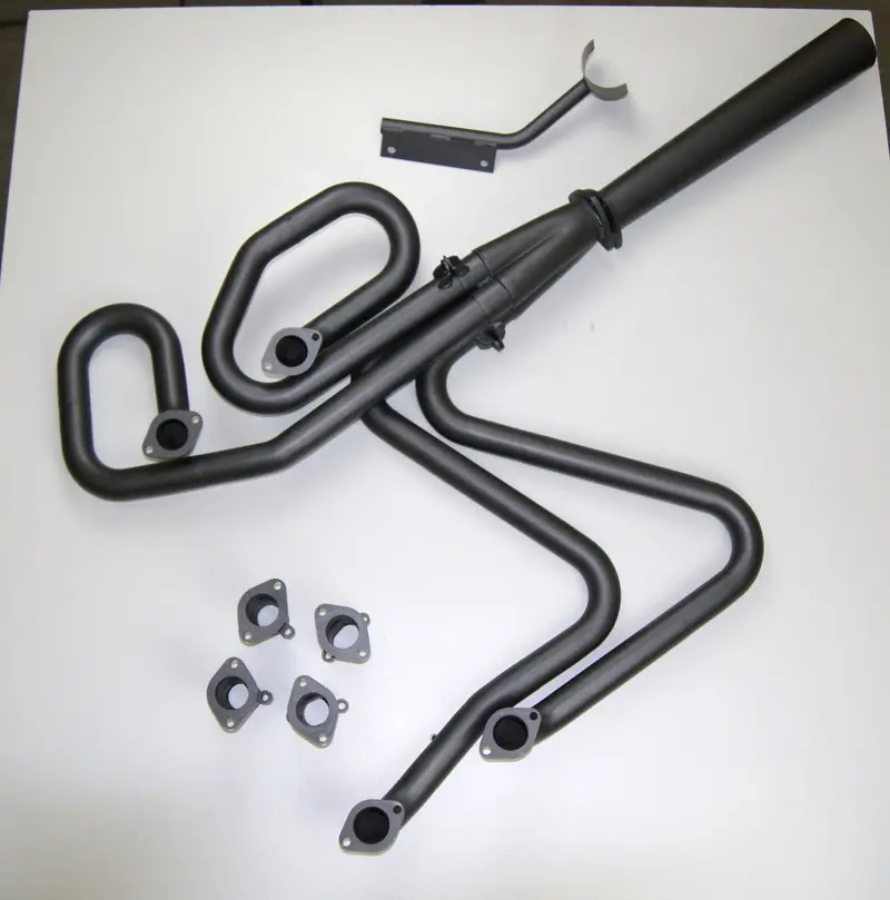 (New) 914-4 Pair Of European Racing Headers W/ Megaphone - 1970-76 1