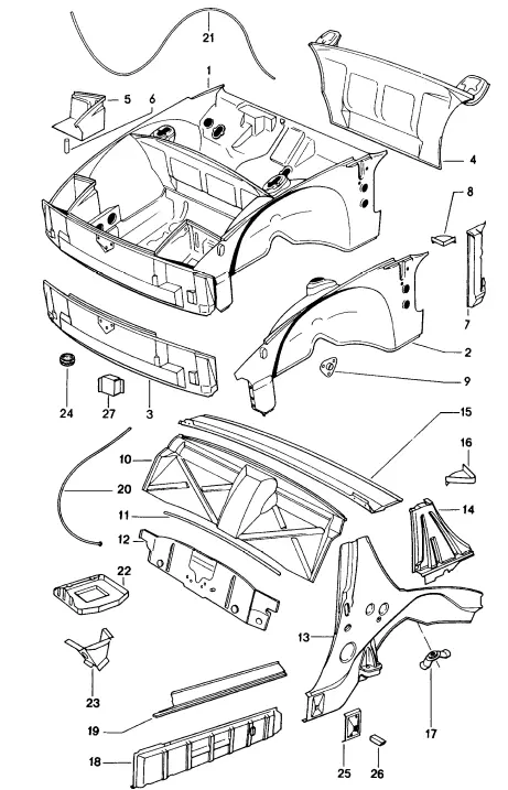 (New) 914 Battery Tray Support - 1970-76 2