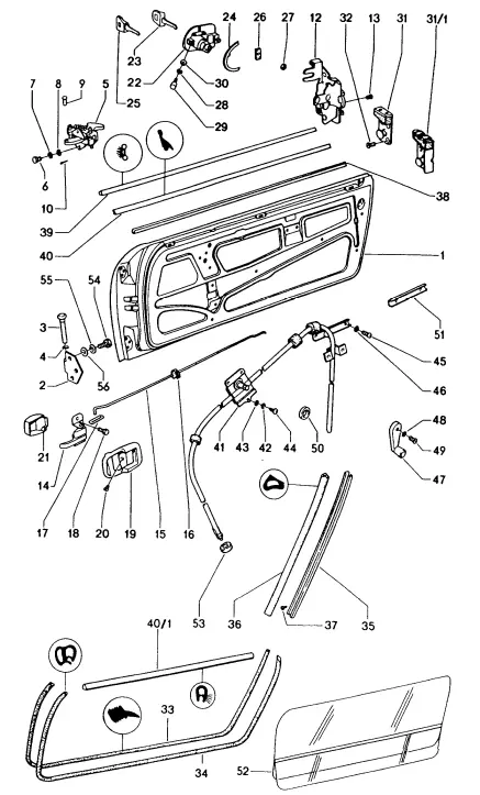 (New) 914 Door Seal Inner Right, On Body 2